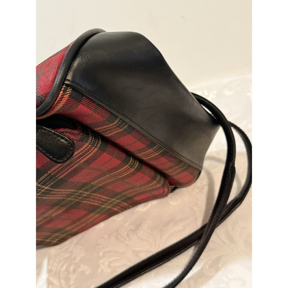Villager by Liz Claiborne Vintage 90s Y2K Tartan Plaid Multiway Backpack & Case - Picture 4 of 13